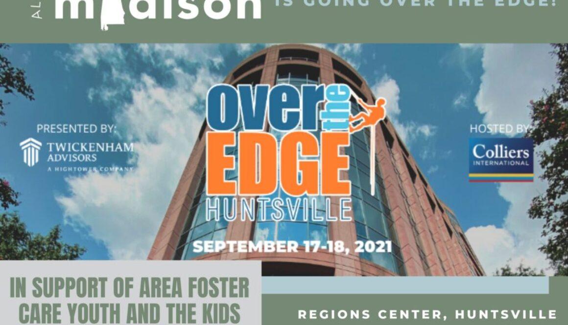 Over the Edge with Kids to Love:I'll be locking arms with local non-profit Kids To Love to raise money for our area foster care youth by going OVER THE EDGE and rappelling 160 feet down the side of Huntsville's Regions Center.