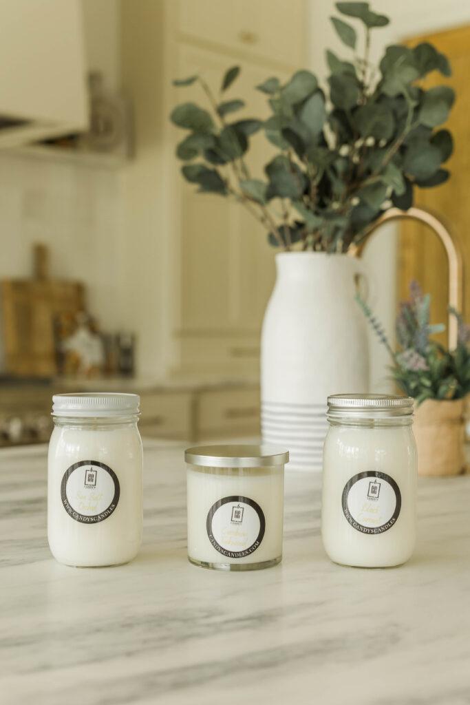 Candy's Candles in Madison, Alabama | Candy's Candles are soy-based candles and free of lead. They also use cotton wicks and have fragrances that are phthalate-free. She also doesn't use any dyes or anything artificial. 