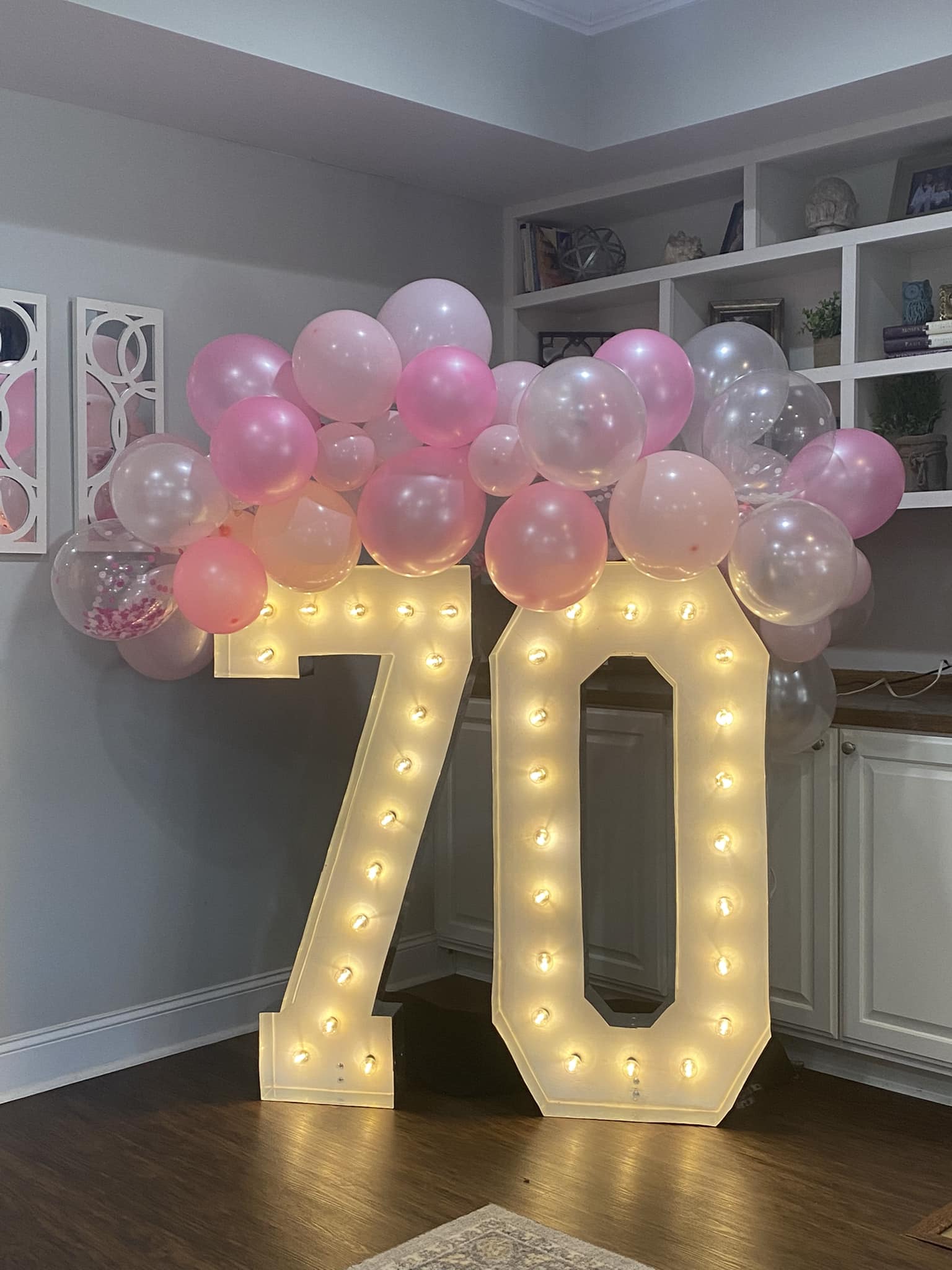 Huntsville Glow and Marquee Letters in North Alabama: All standard letters and numbers are an impressive 4' tall with classic toppers such as "THE" and "MR&MRS" that stand 2' tall.